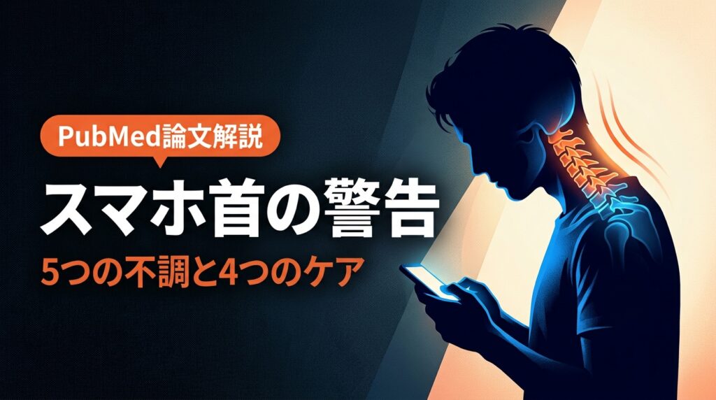 スマホ首の警告（5つの不調と4つのケア）— スマホ首（ストレートネック）