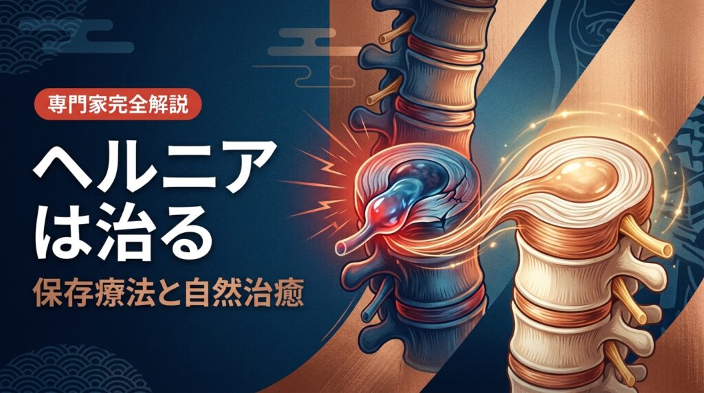 ヘルニアは治る（保存療法と自然治癒）— 椎間板ヘルニアの症状・原因・治し方