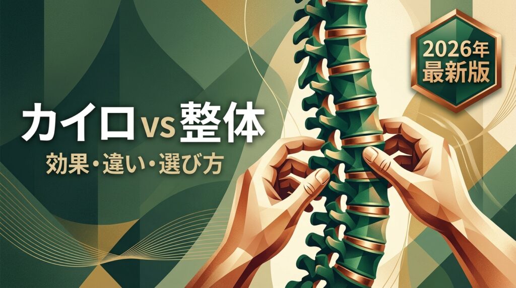 カイロ vs 整体（効果・違い・選び方）— カイロプラクティックとは？整体との違い