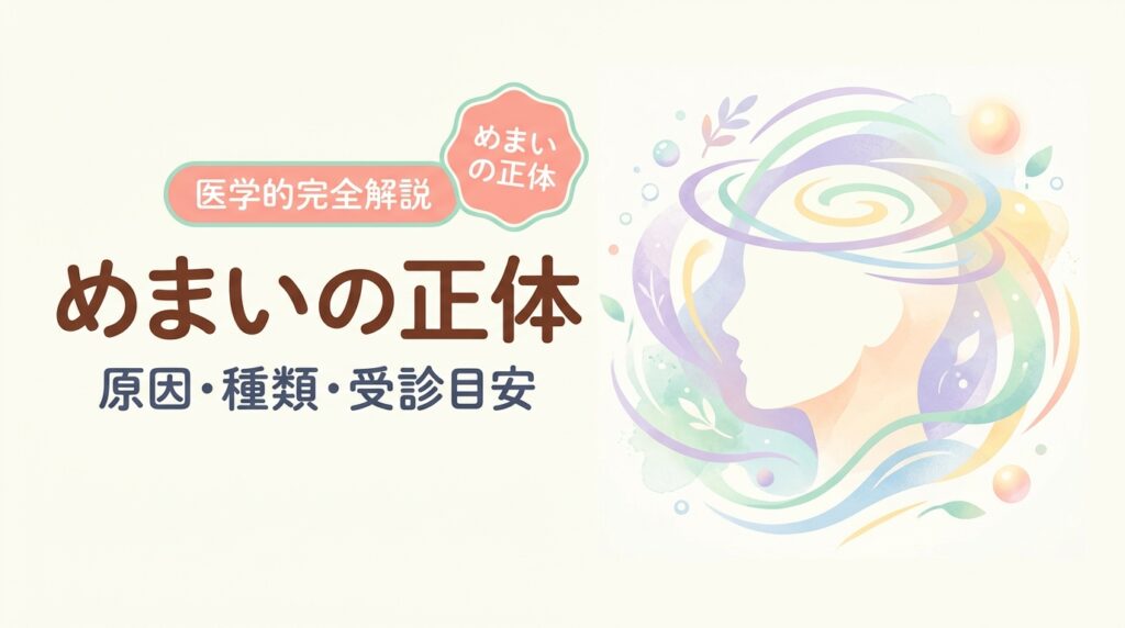 めまいの正体（原因・種類・受診目安）— めまいの原因・種類・受診目安