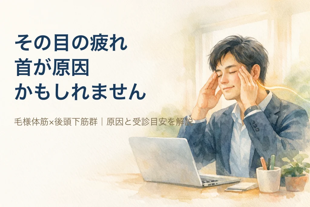 眼精疲労と首こりの関係を解説