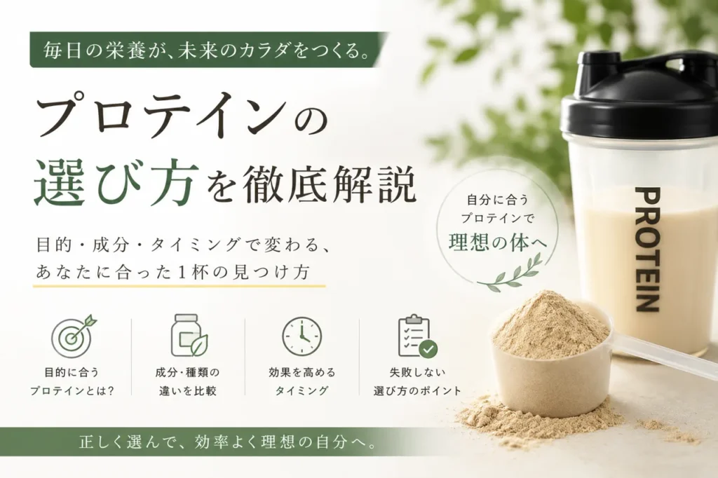 プロテインの選び方｜種類・飲み方・注意点