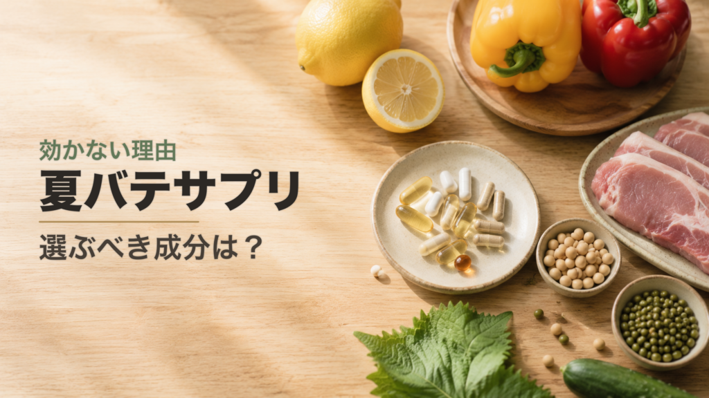 夏バテサプリ 効かない理由と選ぶべき成分