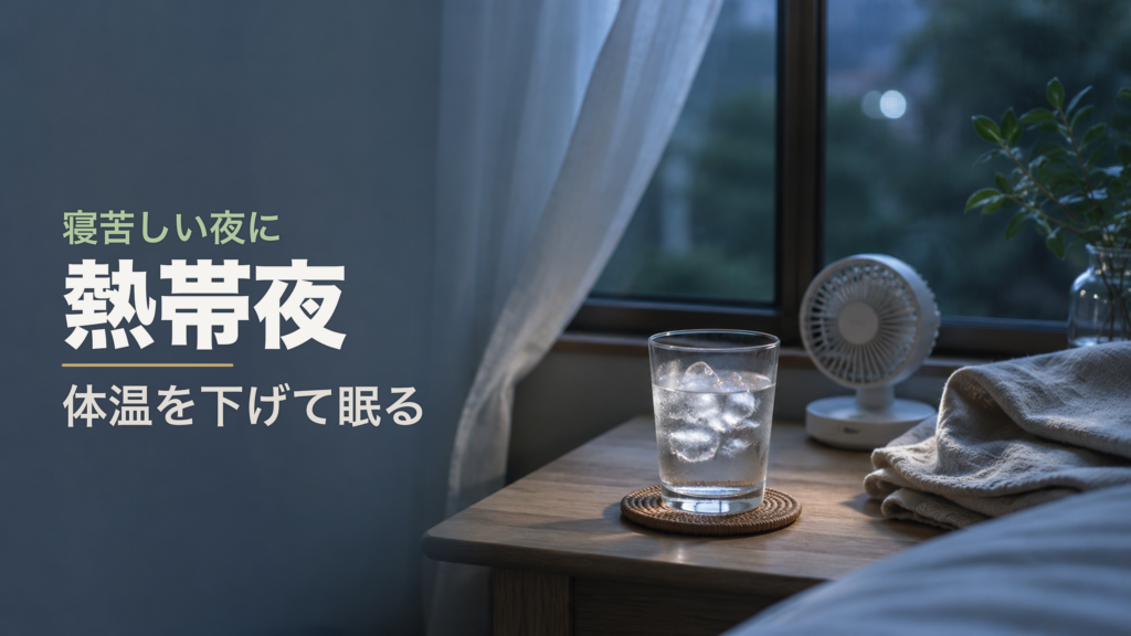 熱帯夜 寝苦しい夜の乗り切り方 体温調整と入眠